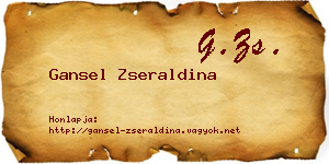 Gansel Zseraldina névjegykártya